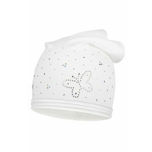 Detská čiapka Broel béžová farba biela, z tenkej pleteniny, vyobraziť