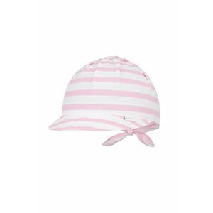 Detská čiapka Broel ružová farba biela, z tenkej pleteniny, bavlnená vyobraziť