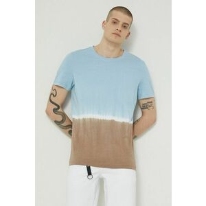 Bavlnené tričko Medicine tyrkysová farba, vzorované vyobraziť