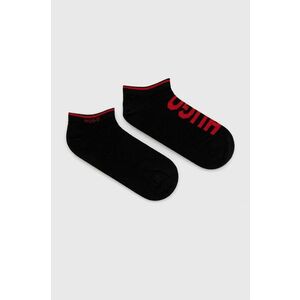 Ponožky HUGO pánske, čierna farba vyobraziť