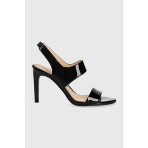 Kožené sandále Calvin Klein čierna farba vyobraziť