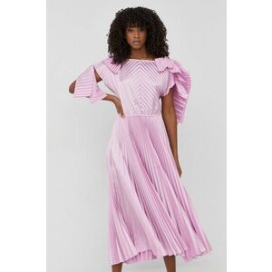 Šaty Beatrice B ružová farba, maxi, áčkový strih vyobraziť