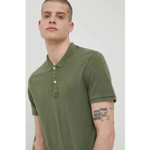 Bavlnené polo tričko Only & Sons zelená farba, jednofarebné vyobraziť