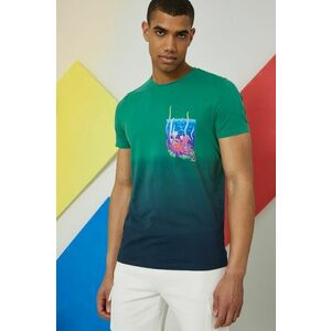 Bavlnené tričko Medicine zelená farba, s potlačou vyobraziť