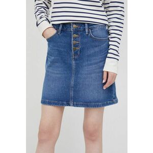 Rifľová sukňa Lee mini, rovný strih vyobraziť