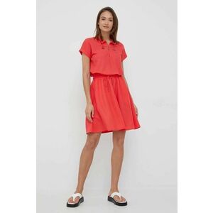 Šaty Emporio Armani červená farba, mini, áčkový strih vyobraziť