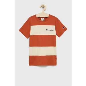 Detské bavlnené tričko Champion 305959 oranžová farba, s nášivkou vyobraziť