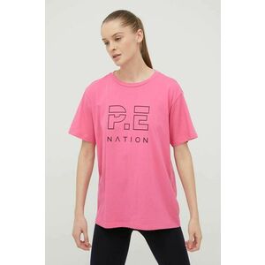 Bavlnené tričko P.E Nation fialová farba, vyobraziť