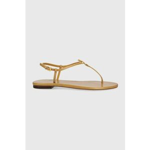 Kožené sandále Tory Burch Capri dámske, hnedá farba, vyobraziť