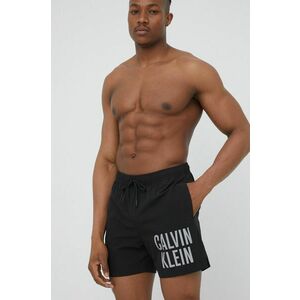 Plavkové šortky Calvin Klein čierna farba vyobraziť