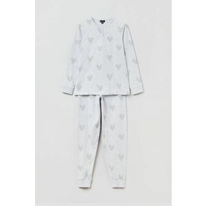Detské bavlnené pyžamo OVS šedá farba, vzorovaná vyobraziť