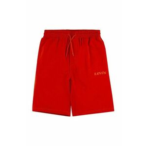 Detské krátke nohavice Levi's červená farba, vyobraziť