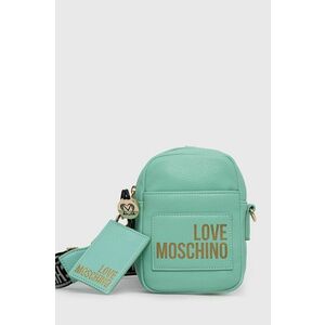 Malá taška Love Moschino tyrkysová farba vyobraziť