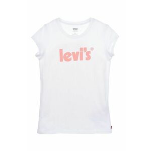 Detské bavlnené tričko Levi's biela farba, vyobraziť