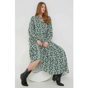 Šaty Answear Lab zelená farba, maxi, oversize vyobraziť