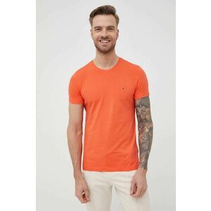 Tričko Tommy Hilfiger pánske, oranžová farba, jednofarebné vyobraziť
