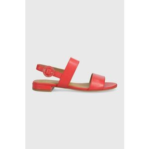 Kožené sandále Emporio Armani dámske, červená farba, vyobraziť