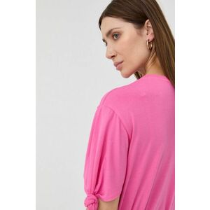 Bavlnené tričko Silvian Heach dámska, ružová farba, vyobraziť