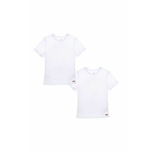 Detské tričko Levi's biela farba, jednofarebné vyobraziť