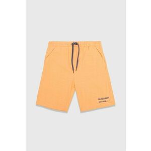 Detské bavlnené šortky Birba&Trybeyond oranžová farba, nastaviteľný pás vyobraziť