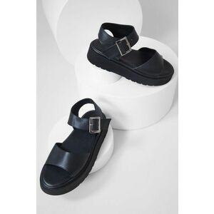 Kožené sandále Answear Lab dámske, čierna farba, na platforme vyobraziť