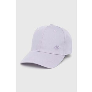 Bavlnená čiapka 4F fialová farba, jednofarebná vyobraziť