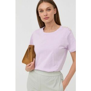 Bavlnené tričko Custommade fialová farba, vyobraziť