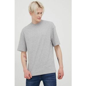 Tričko Jack & Jones pánske, šedá farba, jednofarebné vyobraziť