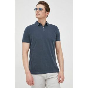 Bavlnené polo tričko Marc O'Polo tmavomodrá farba, jednofarebné vyobraziť