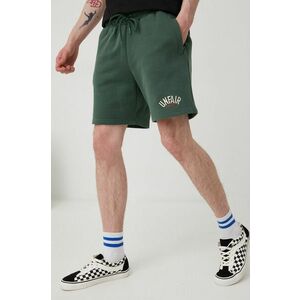 Bavlnené šortky Unfair Athletics pánske, zelená farba, vyobraziť