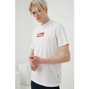 Bavlnené tričko Only & Sons biela farba, s potlačou vyobraziť