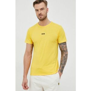 Bavlnené tričko Bomboogie žltá farba, jednofarebné vyobraziť