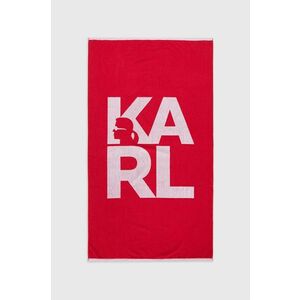 Bavlnený uterák Karl Lagerfeld červená farba vyobraziť