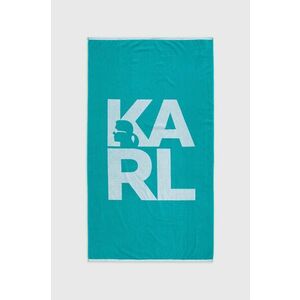 Bavlnený uterák Karl Lagerfeld tyrkysová farba vyobraziť