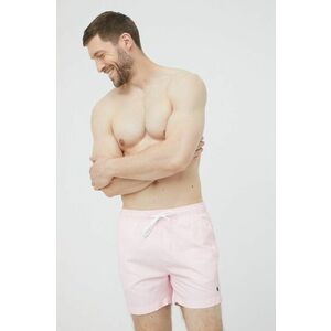Plavkové šortky Superdry ružová farba vyobraziť
