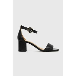 Kožené sandále Emporio Armani čierna farba vyobraziť