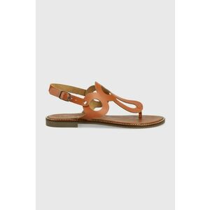 Kožené sandále Sisley dámske, hnedá farba, vyobraziť