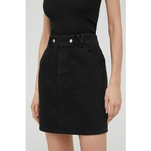Bavlnená sukňa Answear Lab čierna farba, mini, áčkový strih vyobraziť