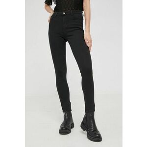 Nohavice Answear Lab dámske, čierna farba, priliehavé, stredne vysoký pás vyobraziť