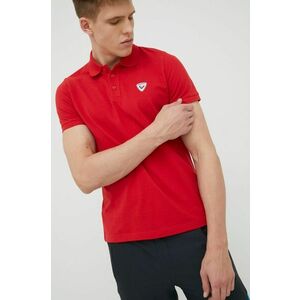 Bavlnené polo tričko Rossignol červená farba, jednofarebné vyobraziť