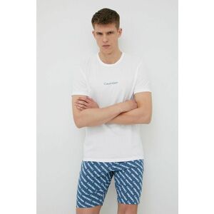Pyžamo Calvin Klein Underwear pánska, biela farba, s potlačou vyobraziť