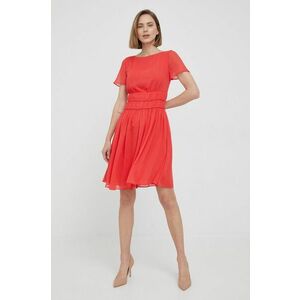 Šaty Emporio Armani červená farba, mini, áčkový strih vyobraziť