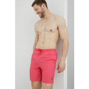Plavkové šortky Lyle & Scott pánske, ružová farba, jednofarebné vyobraziť