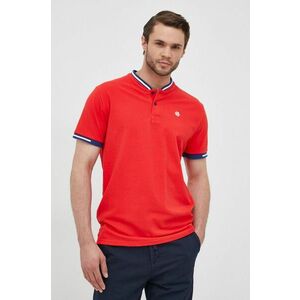 Bavlnené polo tričko Pepe Jeans Falcon červená farba, s nášivkou vyobraziť