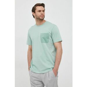 Bavlnené tričko Selected Homme tyrkysová farba, jednofarebné vyobraziť