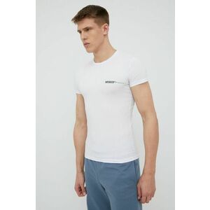 Tričko Emporio Armani Underwear pánske, biela farba, s potlačou vyobraziť