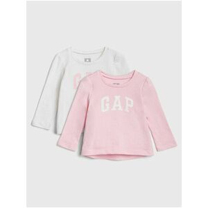 Ružové dievčenské tričko GAP Logo 2-Pack vyobraziť