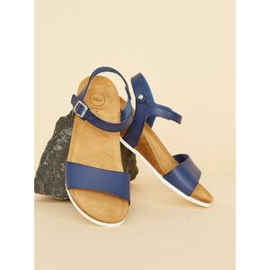Modré dámske kožené sandálky OJJU vyobraziť