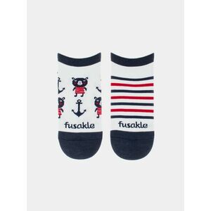 Ponožky Fusakle - biela, tmavomodrá vyobraziť