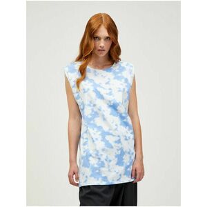 Modro-biele vzorované dlhé tričko Pieces Tabbi vyobraziť